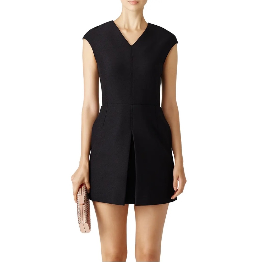 Vince Inverted Pleat Mini Dress | Black